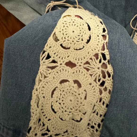 Y2K Vintage Tag Rag Culture Low Rise Flare Bellbottom Jeans sz 4 26 Crochet‎ - Picture 11 of 12